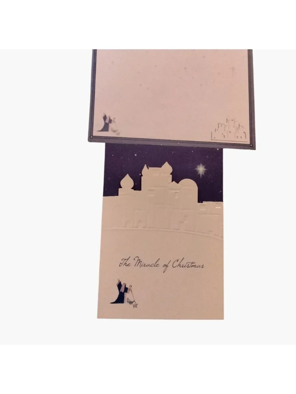 The Miracle Of Christmas Greeting Card Envelope Shepherd Joy Giving Religious